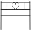 vidaXL T&ecirc;te de lit m&eacute;tal noir 75 cm