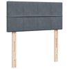 vidaXL Sommier &agrave; lattes de lit et matelas Gris fonc&eacute; 90x200 cm Velours