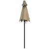 vidaXL Parasol Taupe 200x224 cm Aluminium