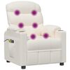 vidaXL Fauteuil de massage Cr&egrave;me Similicuir