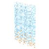 EISL Rideau de douche avec mosa&iuml;que bleu-orange 200x180x0,2 cm