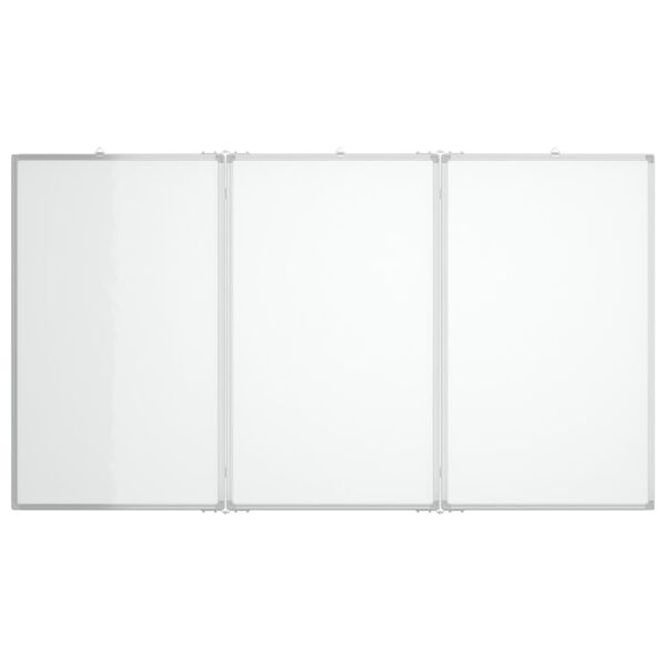 vidaXL Tableau blanc magn&eacute;tique pliable 120x80x1,7 cm aluminium