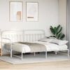 vidaXL Cadre de lit de jour Blanc 107 x 203 cm Acier enduit de poudre