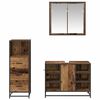 vidaXL Ensemble de mobilier de salle de bain 3 pcs Bois Ancien