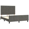 vidaXL Cadre de lit sans matelas gris fonc&eacute; 140x190 cm velours