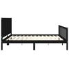 vidaXL Cadre de lit sans matelas noir 200x200 cm bois massif de pin
