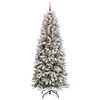 vidaXL Sapin de No&euml;l artificiel avec 300 LED avec support Blanc 240 cm