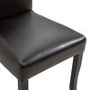 vidaXL Chaises &agrave; manger lot de 2 marron fonc&eacute; similicuir