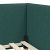 vidaXL Cadre de lit d'angle Vert foncé 100 cm x 200 cm Velours
