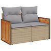 vidaXL Ensemble de canap&eacute; de jardin 14 pcs Beige et Gris clair