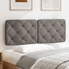 vidaXL Coussin de t&ecirc;te de lit taupe 140 cm tissu