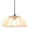 vidaXL Lampe suspendue Bambou 40 W 30x12 cm Demi-cercle E27