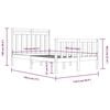 vidaXL Cadre de lit sans matelas 120x190 cm bois massif