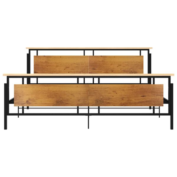vidaXL Cadre de lit sans matelas m&eacute;tal 200x200 cm