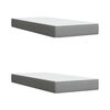 vidaXL Sommier &agrave; lattes de lit avec matelas Gris clair 200x200cm Tissu