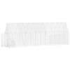vidaXL Cage &agrave; poules 2 pcs Argent&eacute; 600 x 100 x 210 cm Acier galvanis&eacute;