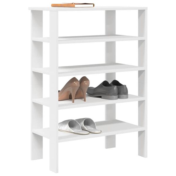 vidaXL &Eacute;tag&egrave;re &agrave; chaussures blanc 61x32x87,5 cm bois d'ing&eacute;nierie