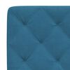 vidaXL Lit avec matelas bleu 180x200 cm velours