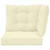 vidaXL Coussin de canap&eacute; d'ext&eacute;rieur 3 pcs Cr&egrave;me Polyester