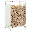 vidaXL Portant de bois chauffage blanc 44x28x65 cm