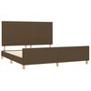 vidaXL Cadre de lit sans matelas marron fonc&eacute; 160x200 cm tissu