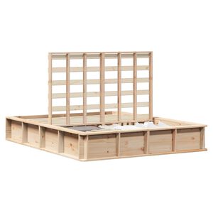 vidaXL Cadre de lit Marron 160 x 200 cm Bois de pin massif