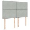 vidaXL Sommier &agrave; lattes de lit et matelas Gris clair 160x200cm Velours