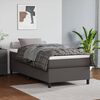 vidaXL Sommier &agrave; lattes de lit avec matelas Gris 100x200 cm Similicuir