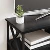 vidaXL Meuble TV Ch&ecirc;ne noir 90 x 33 x 45 cm Bois d'ing&eacute;nierie et acier