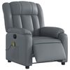 vidaXL Fauteuil de massage inclinable électrique gris similicuir