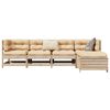 vidaXL Salon de jardin 5 pcs bois de pin massif
