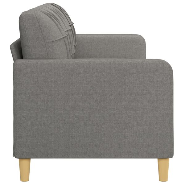 vidaXL Canap&eacute; &agrave; 3 places Gris fonc&eacute; 210 cm Tissu