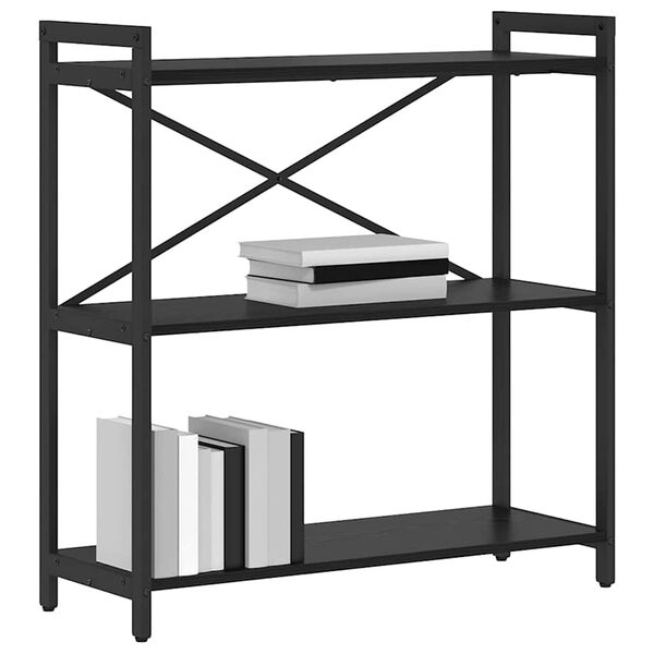 vidaXL &Eacute;tag&egrave;re Ch&ecirc;ne noir 80 x 30 x 85 cm Bois d'ing&eacute;nierie