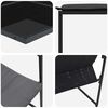 vidaXL Ensemble de salle &agrave; manger pour jardin 11 pcs Noir Acier