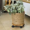 Nature Chariot &agrave; plantes rond &Oslash;30 cm marron BPC
