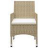 vidaXL Ensemble &agrave; manger de jardin 7 pcs Beige