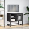 vidaXL Meuble TV noir 68x39x60,5 cm acier