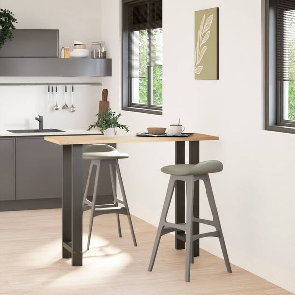 vidaXL Pieds de table de bar Anthracite 2 pi&egrave;ces 40 x (100-101) cm Acier
