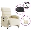 vidaXL Fauteuil de massage inclinable électrique crème similicuir