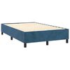 vidaXL Sommier &agrave; lattes de lit et matelas Bleu fonc&eacute; 120x200cm Velours