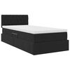 vidaXL Lit de Rangement avec matelas Noir 100 x 200 cm Velours
