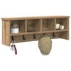 vidaXL Porte-manteau mural ch&ecirc;ne artisanal 75 x 16 x 26 cm