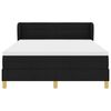 vidaXL Lit &agrave; ressorts avec matelas Noir 140 x 190 cm tissu