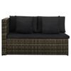 vidaXL Salon de jardin 8 pcs avec coussins r&eacute;sine tress&eacute;e gris