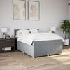 vidaXL Sommier &agrave; lattes de lit avec matelas Gris clair 140x200cm Tissu