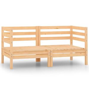 vidaXL Canap&eacute; &agrave; 2 places de jardin Bois de pin solide