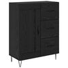 vidaXL Haut Armoire Montage mural 2 pcs Ch&ecirc;ne noir Bois d'ing&eacute;nierie