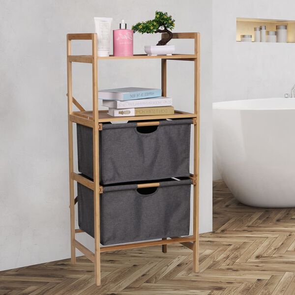 HI &Eacute;tag&egrave;re multifonctionnelle salle de bain et 2 tiroirs 42,3x33x96 cm
