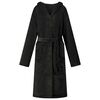 vidaXL Peignoir avec capuche Noir xl Flanelle