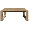 vidaXL Table basse ch&ecirc;ne artisanal 100x100x35 cm bois d'ing&eacute;nierie